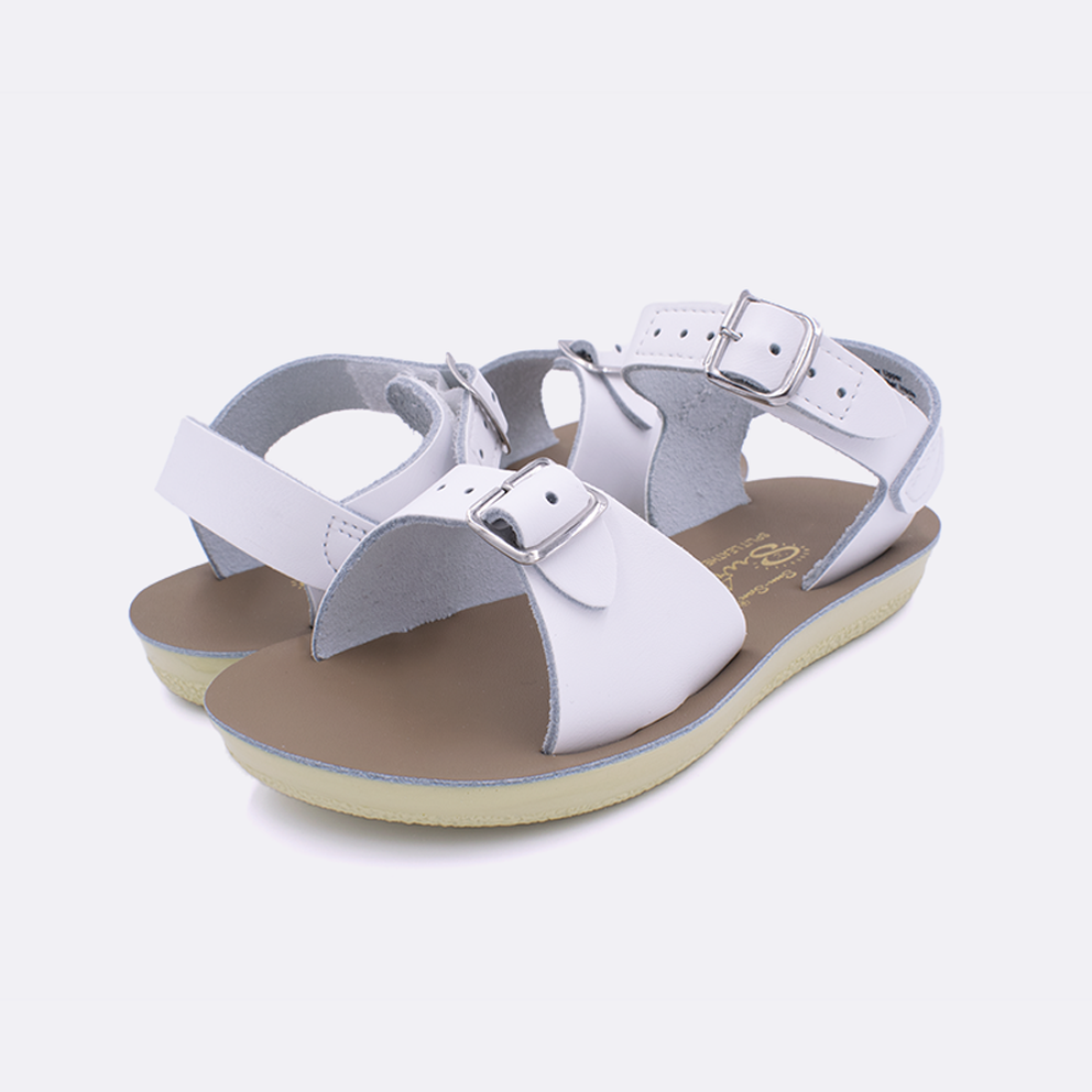 Salt Water Surfer Sandals White