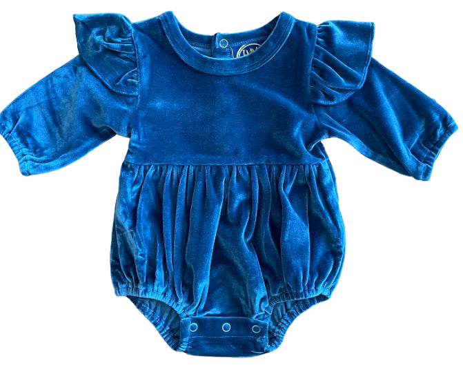 Everly LS Bubble in Teal Velvet