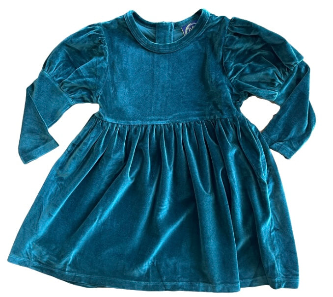 Leah Dress Green Velvet