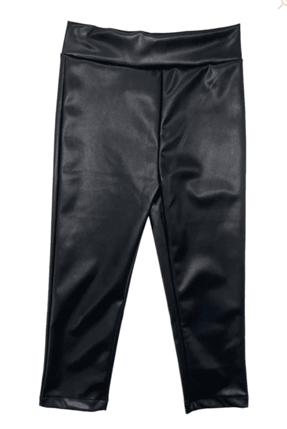 Faux Leather Black Leggings