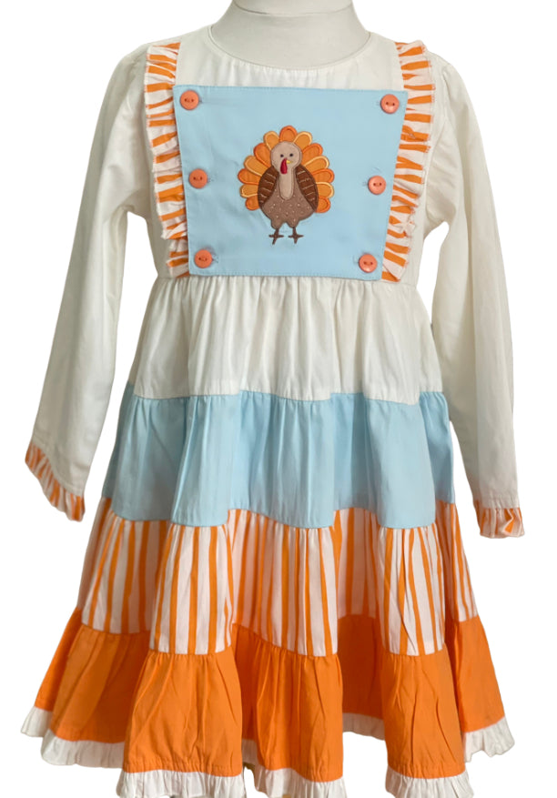 Turkey Dress with removable embroidery