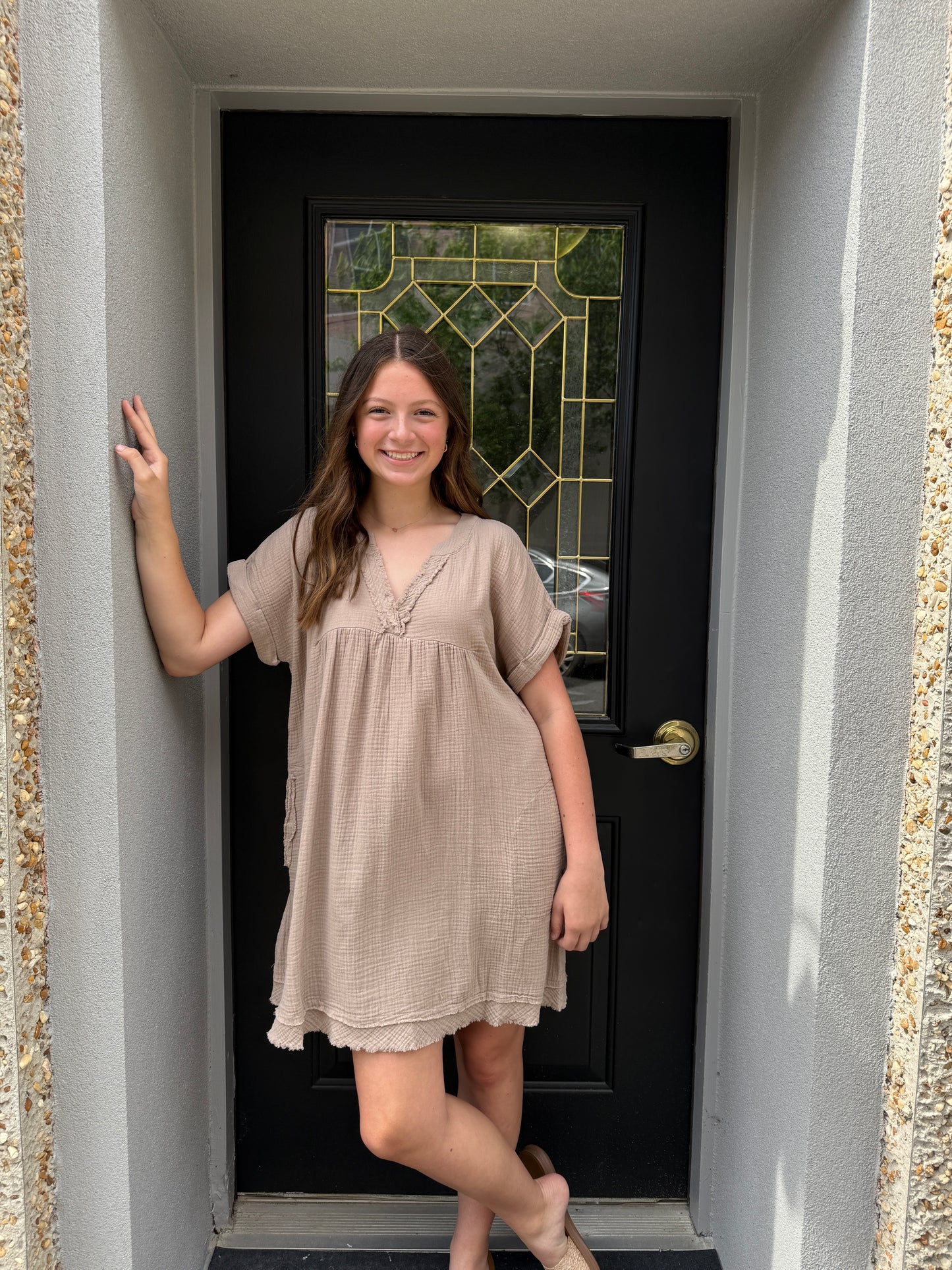 Light Brown Zenana Dress