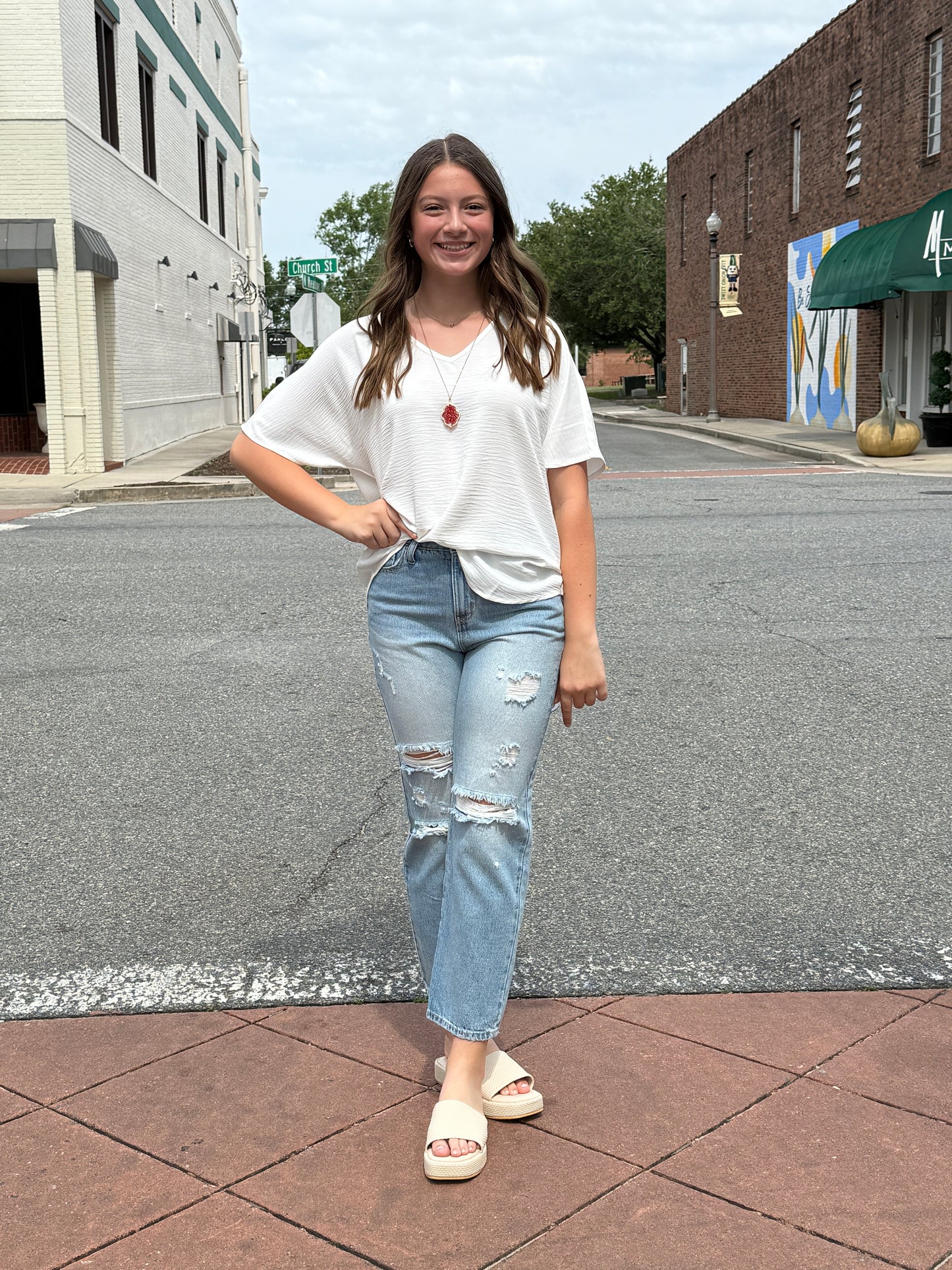 White Zenana Top