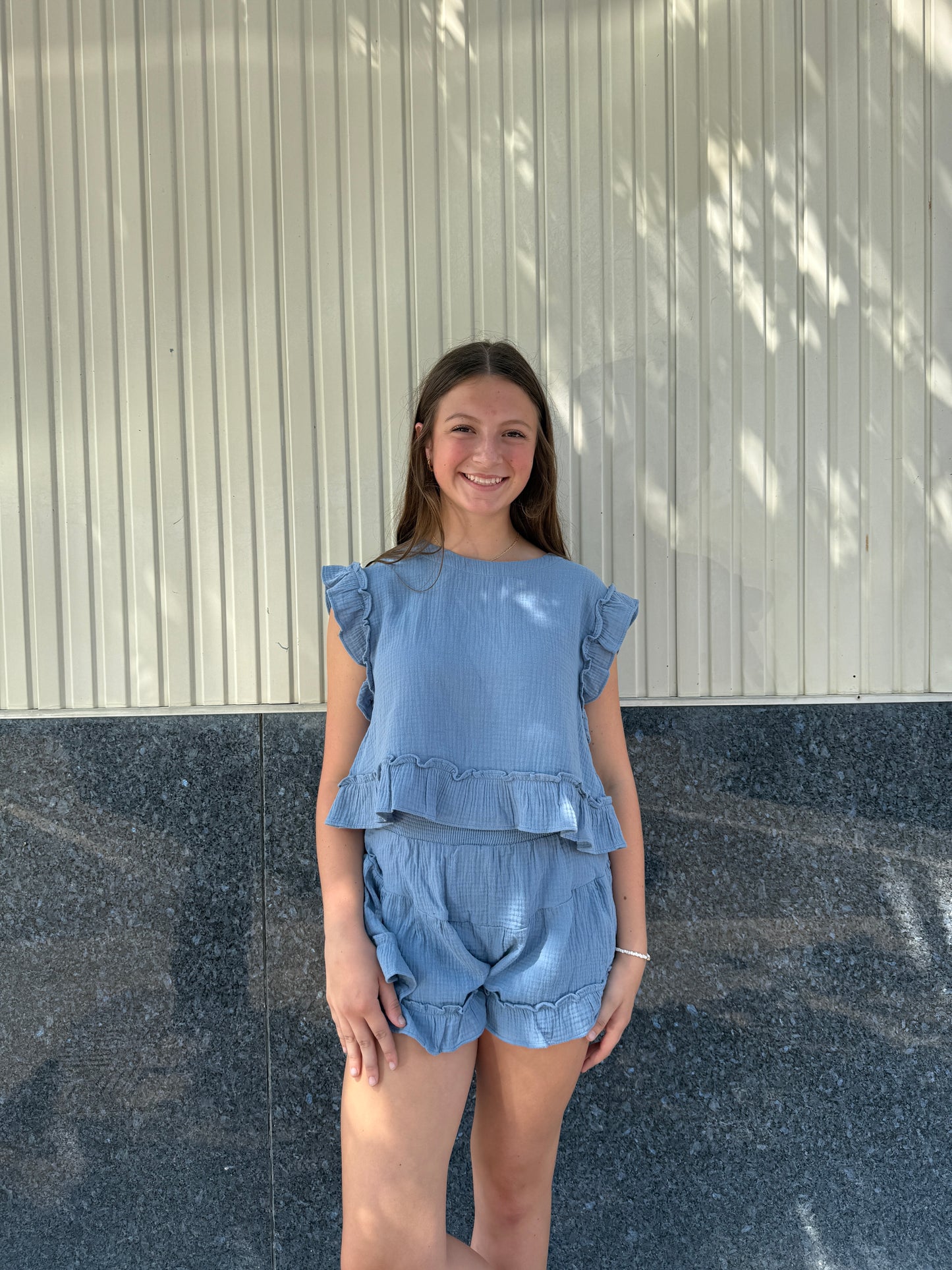 Denim Short Set
