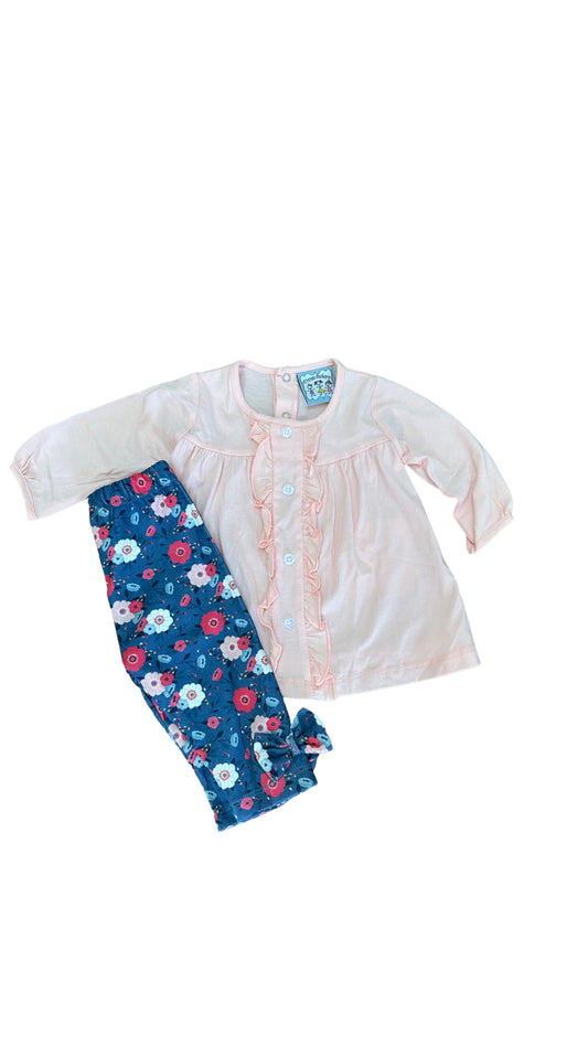 Three Sisters Demi Set Blue and Pink Floral
