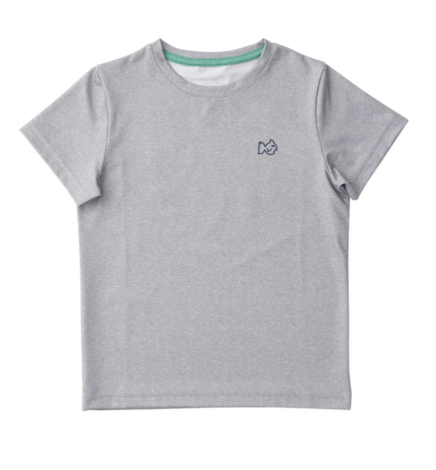 Kids Pro Performance Short Sleeve T Shirt in Heather Gray 50- Yard Line At Football Stadium