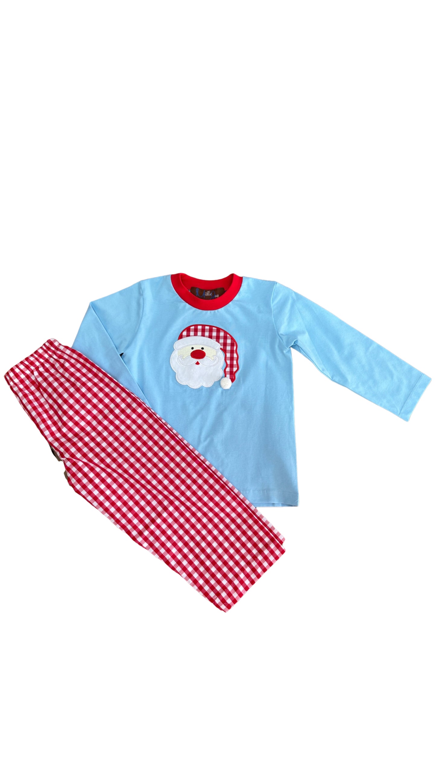 Santa Applique Boys Pants Set