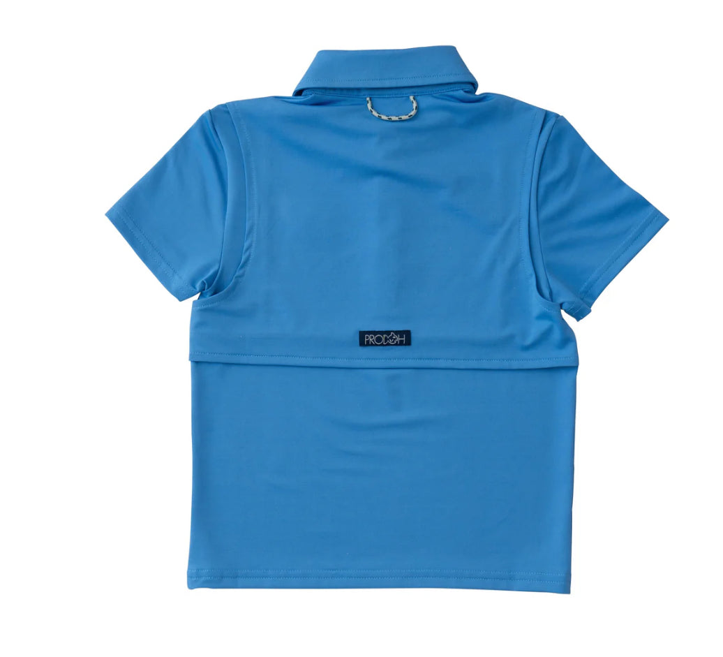 Boys Short Sleeve Pro Performance Polo Marina Blue