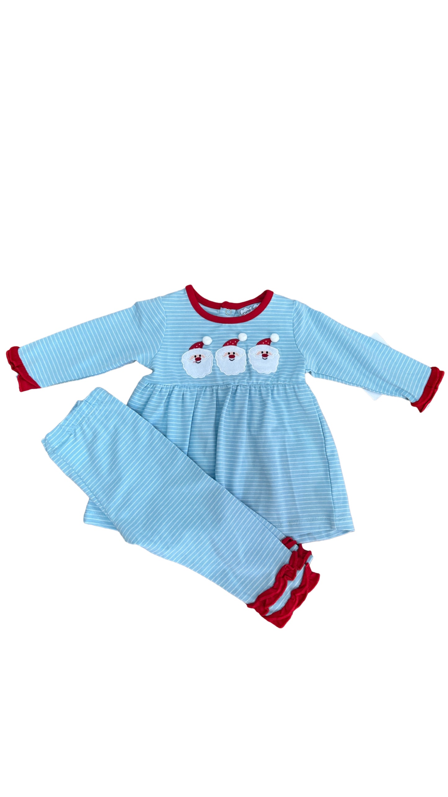 Santa Applique Girls Legging Set