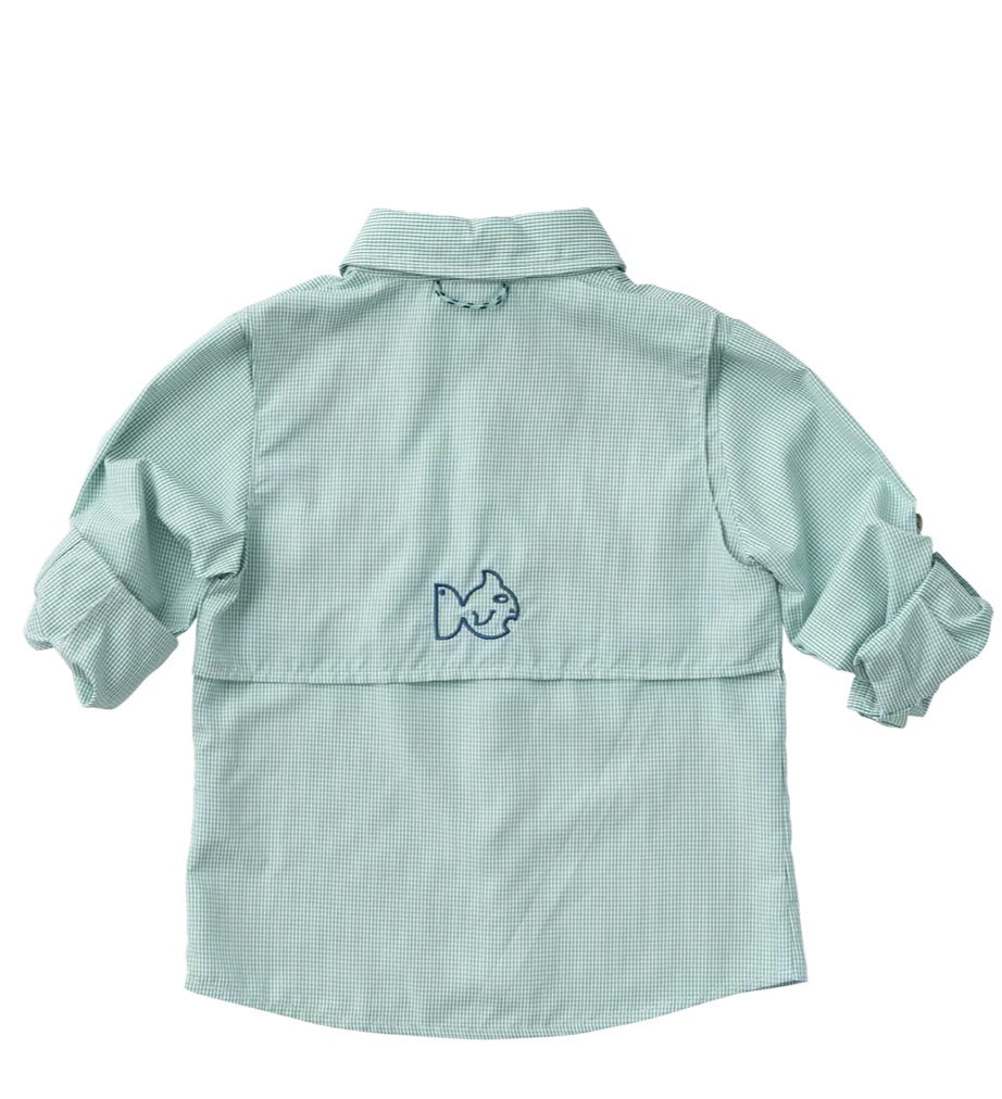 Prodoh Boys Green Founder Fishing Shirt