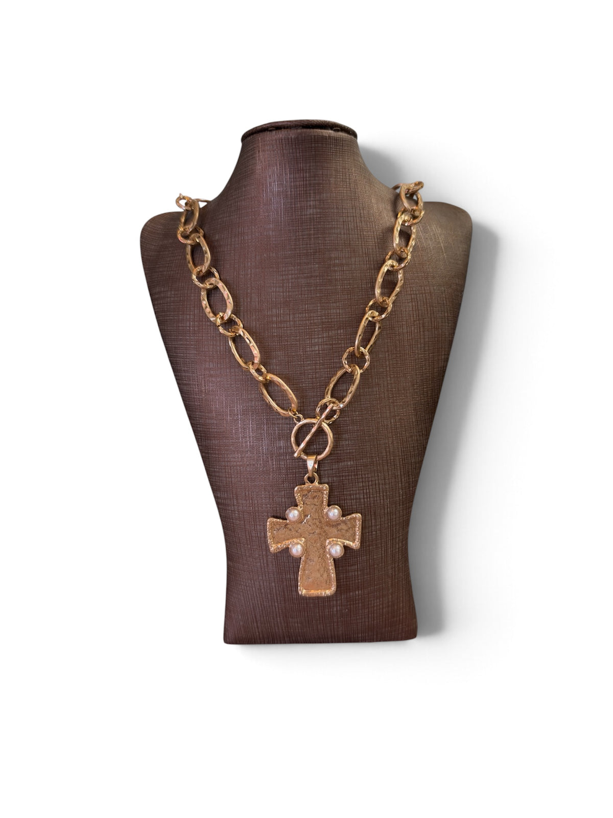 Gold Cross Pendent Necklace