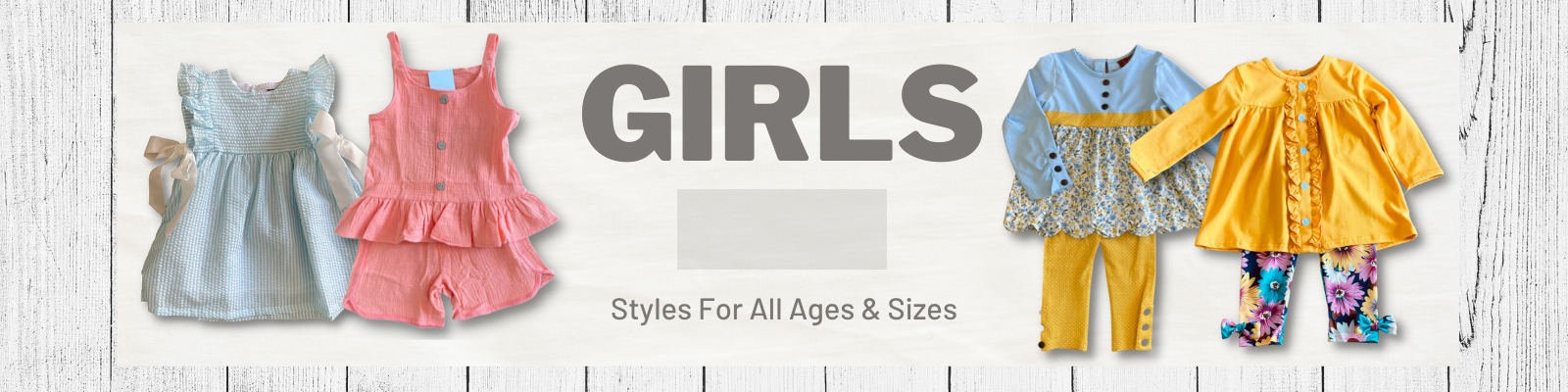 Girls Header to Shop All Girls Clothing at Sugar Britches Boutique in Vidalia, GA