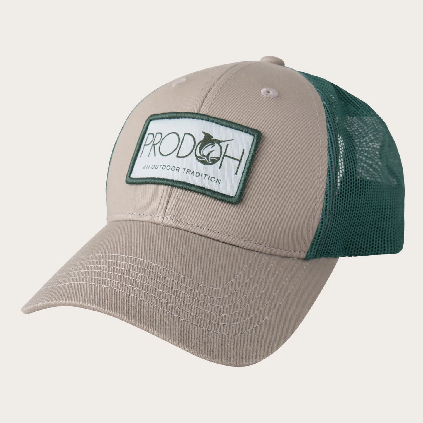 Boys' Trucker Hat in Trench Coat Tan and Green