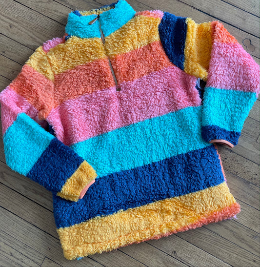 Brighter Days Rainbow Sherpa Pull Over