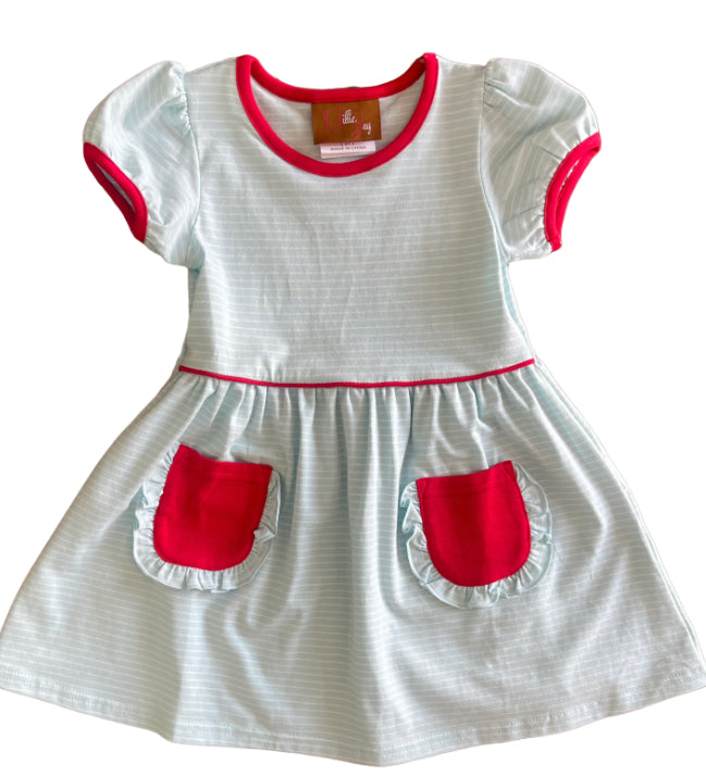 Reagan Dress Blue Stripe