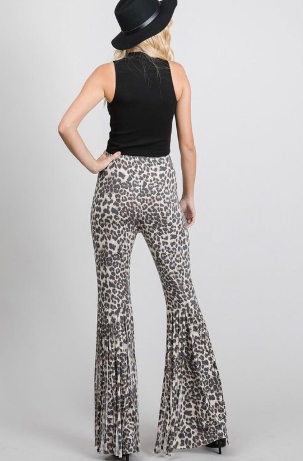 Leopard Fringe Flare