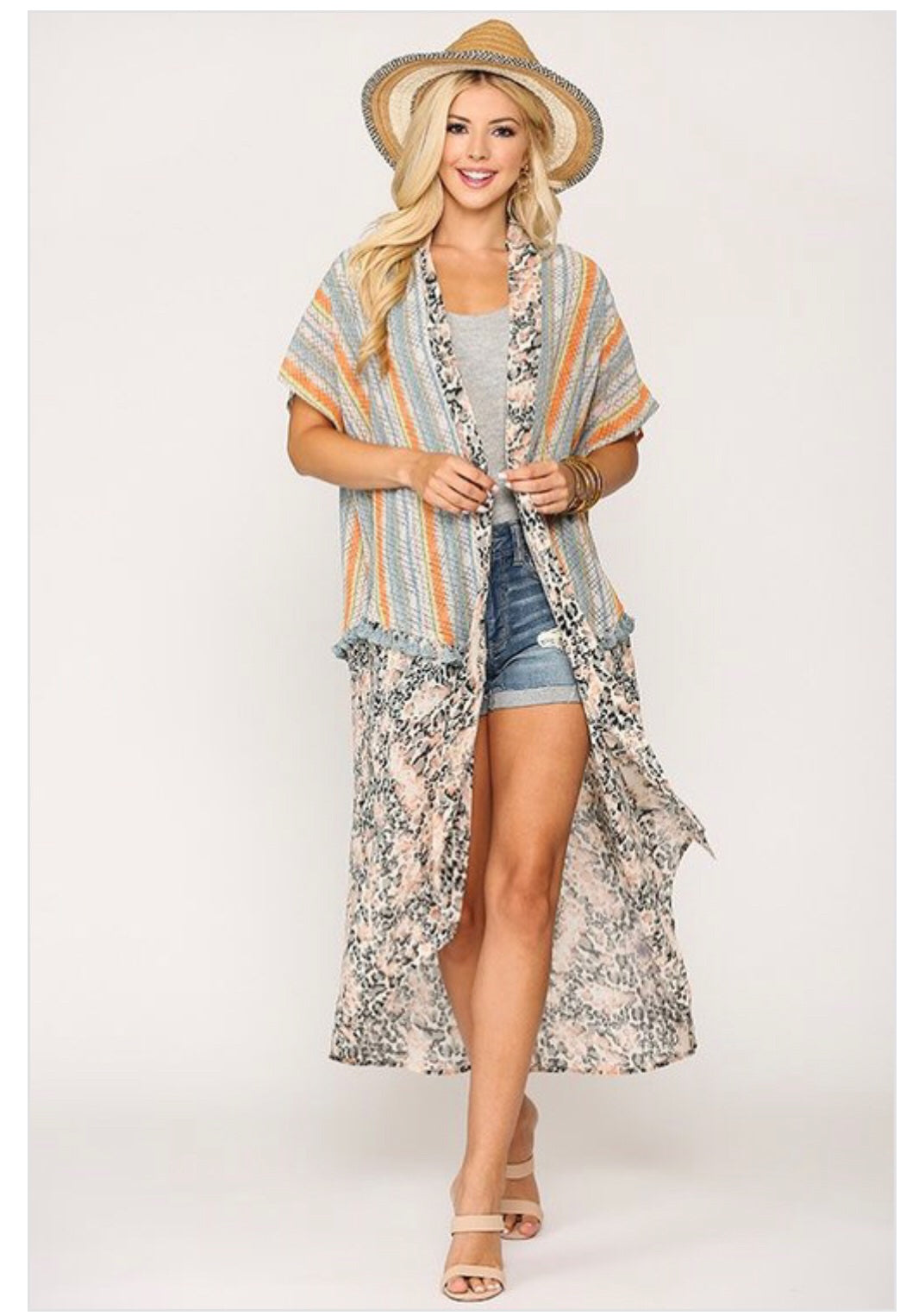 Multi-Patterned Kimono