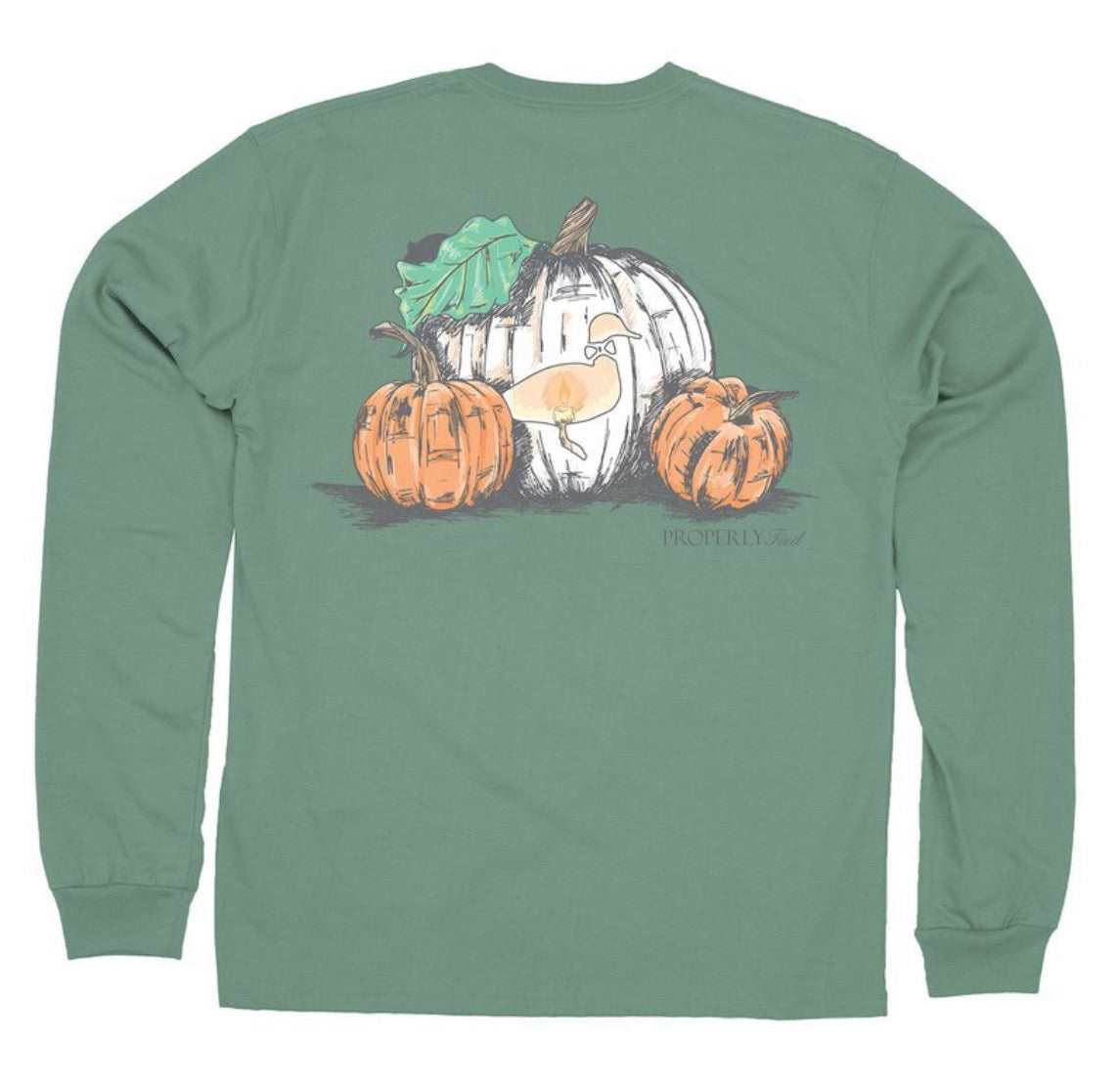 Properly Tied Duck O Lantern LS tee