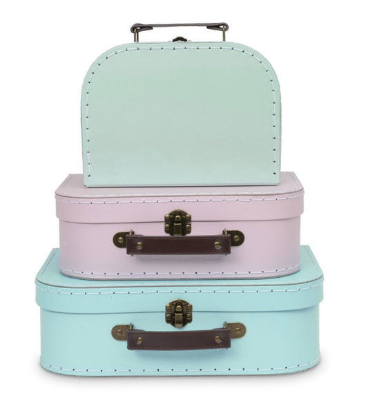 Pastel Retro Set of 3 Suitcases