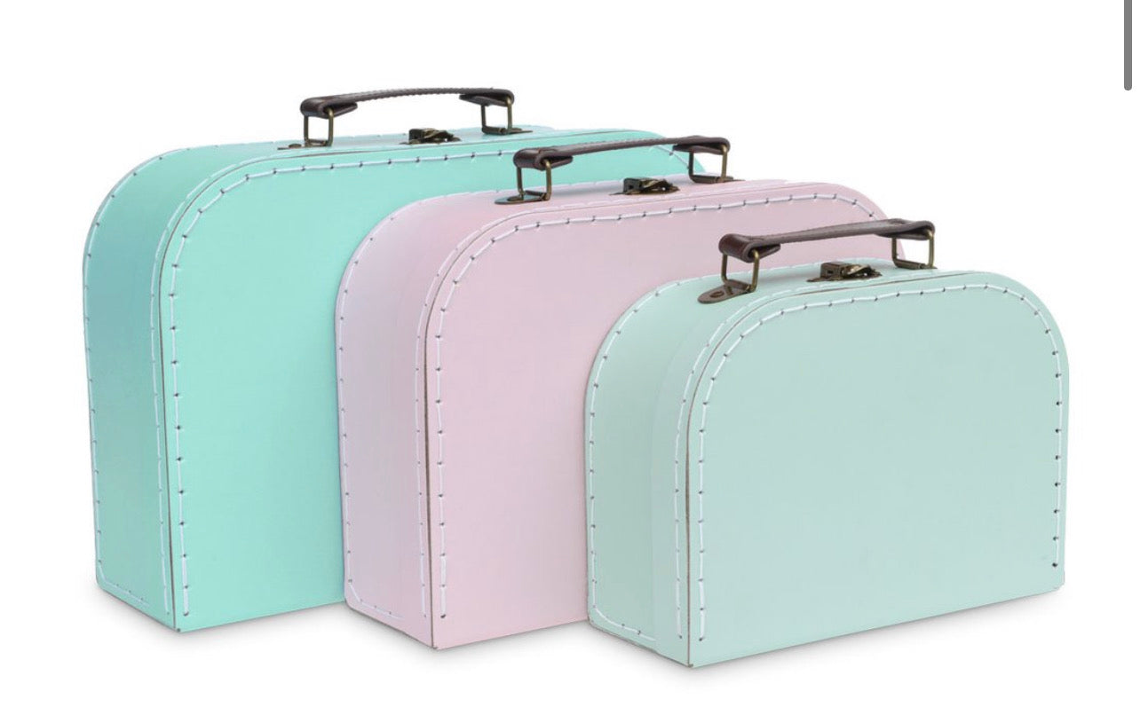 Pastel Retro Set of 3 Suitcases