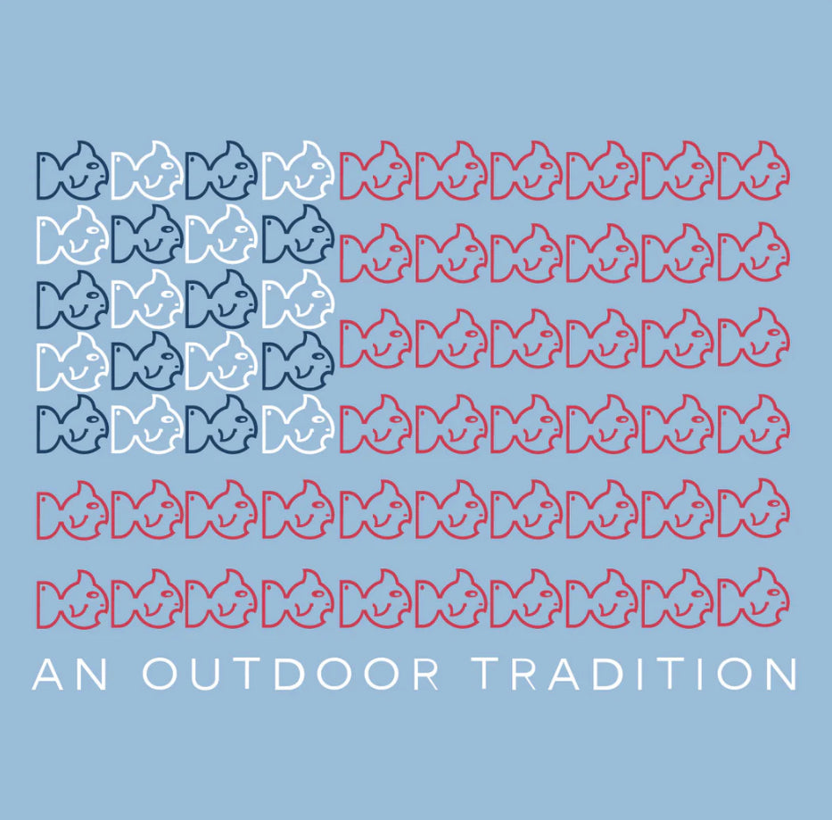 Prodoh Boys Pro Performance Fishing Tee with America Flag Art