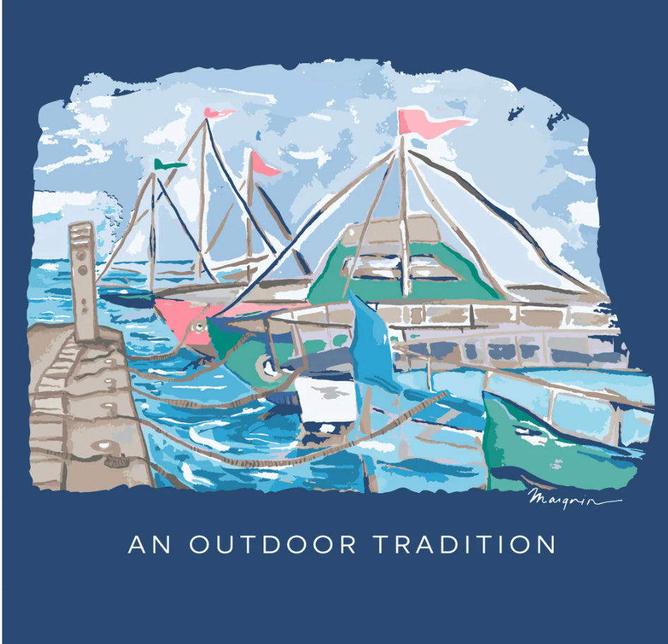 Prodoh Boys Pro Performance Fishing Tee with Harbor Art