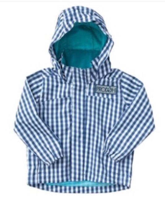 Prodoh Water and Wind Reflective Jacket in Blueberry Gingham
