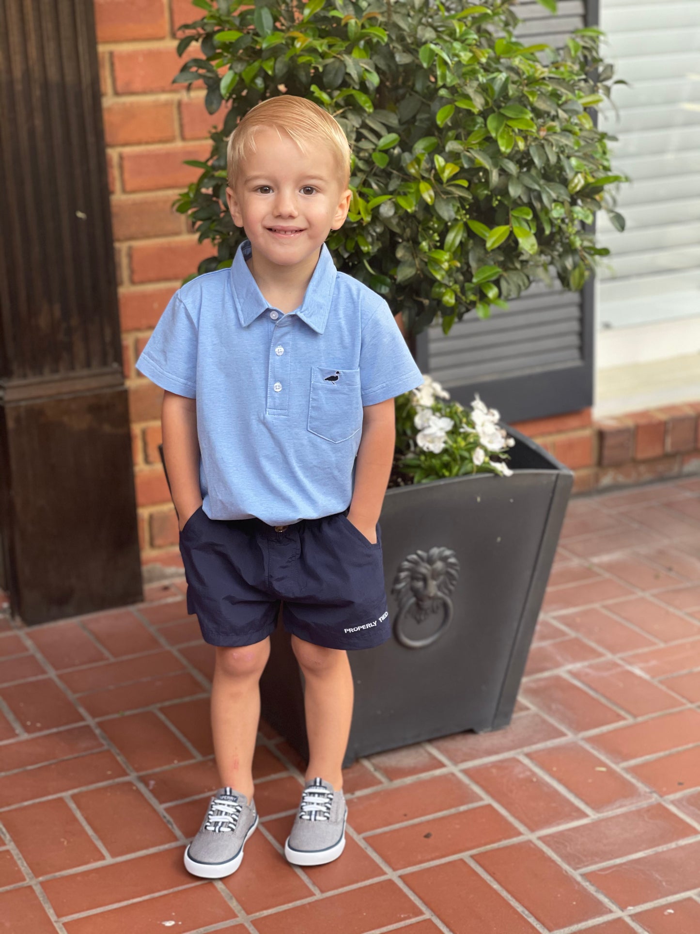 Properly Tied LD Harrison Pocket Polo Light Blue