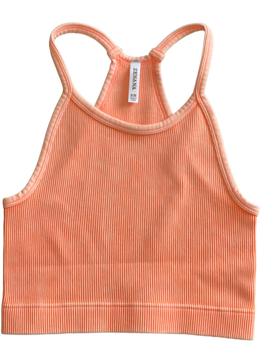 Neon Coral Tank Top
