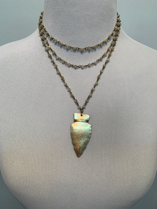 Viola Gold Necklace + Earring Set