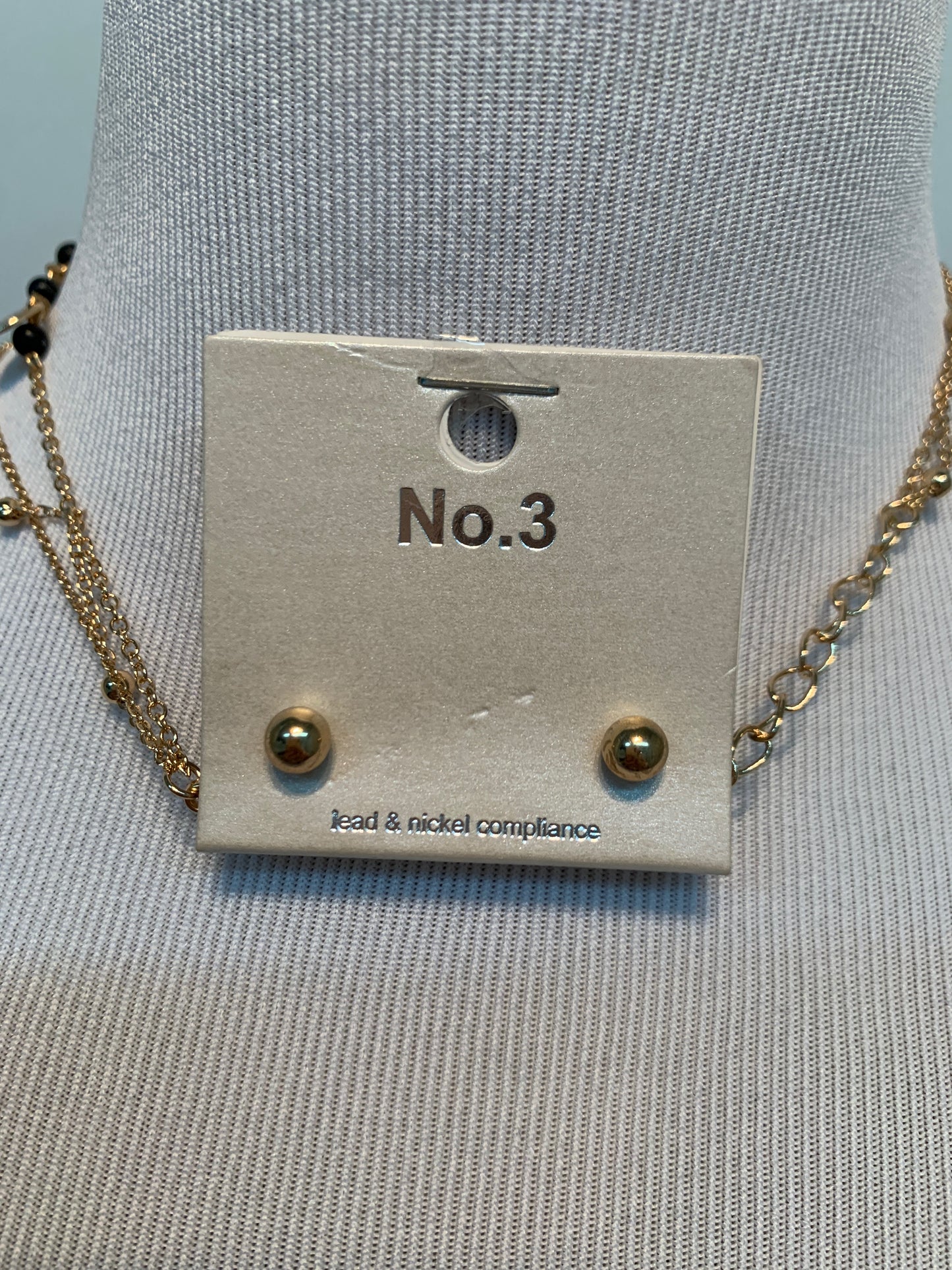 No. 3 Necklace + Earring Set