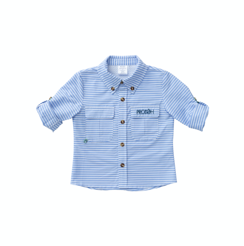 Prodoh Blue Striped Button Up