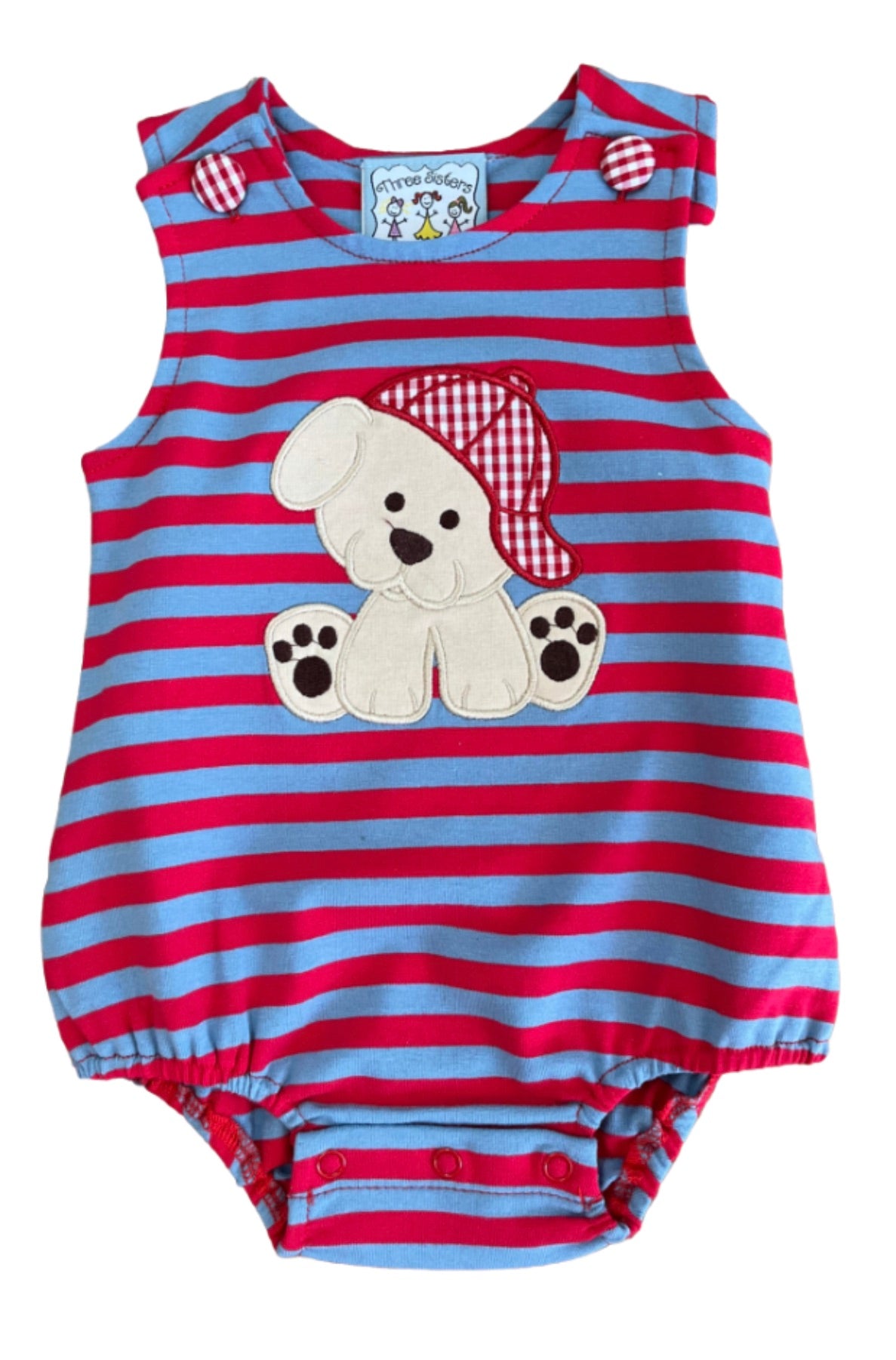 Puppy Applique Boy Bubble