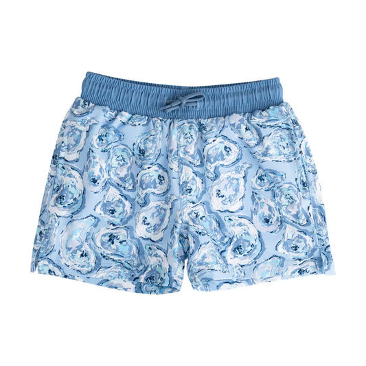 Boys' Boogie Board Swim Trunks Oyster Shell Print