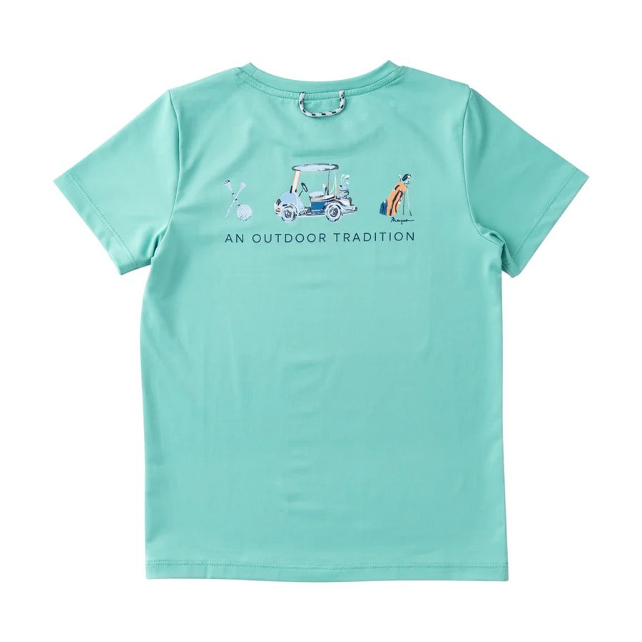 Kids Pro Performance Short Sleeve T-Shirt Golf Cart Art