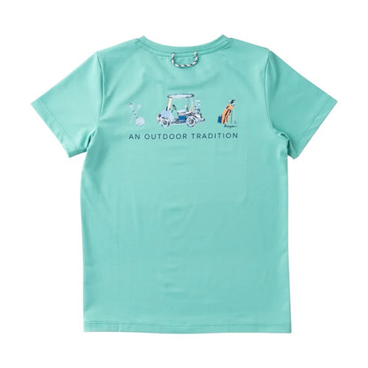 Kids Pro Performance Short Sleeve T-Shirt Golf Cart Art