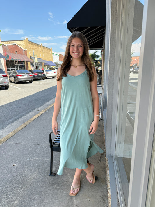 VeryJ Sage Green Dress