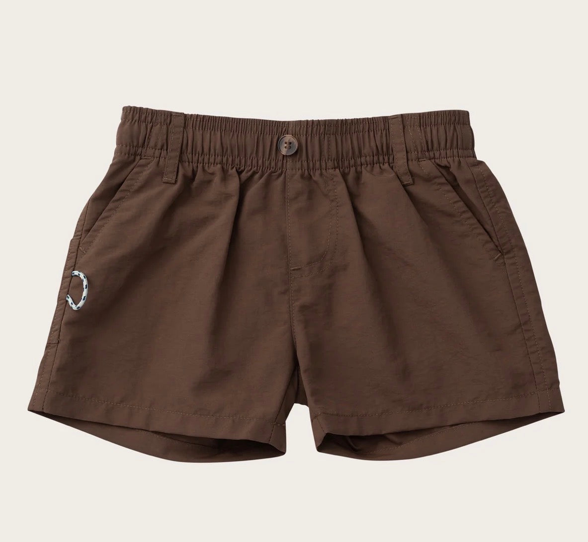 Boys Outrigger Performance Short in Coffee Quartz Brown