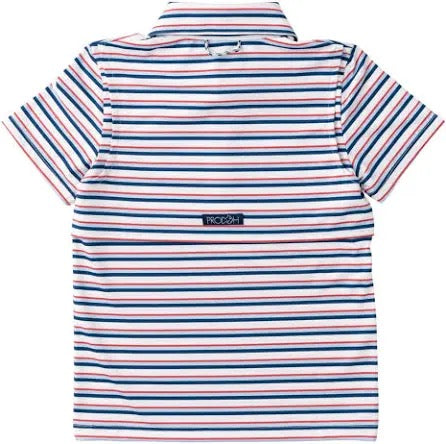 Boys Short Sleeve Pro Performance Striped Polo