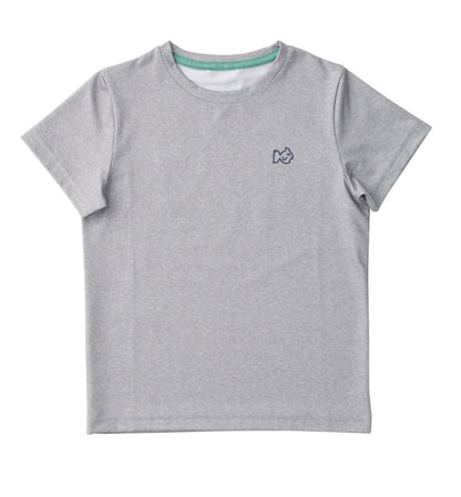 Kids Pro Performance Short Sleeve T Shirt in Heather Gray 50- Yard Line At Football Stadium