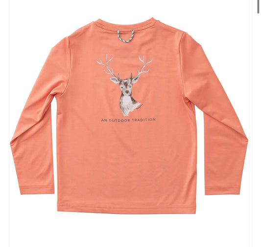 Pro Performance LS Deer Shirt Crabapple