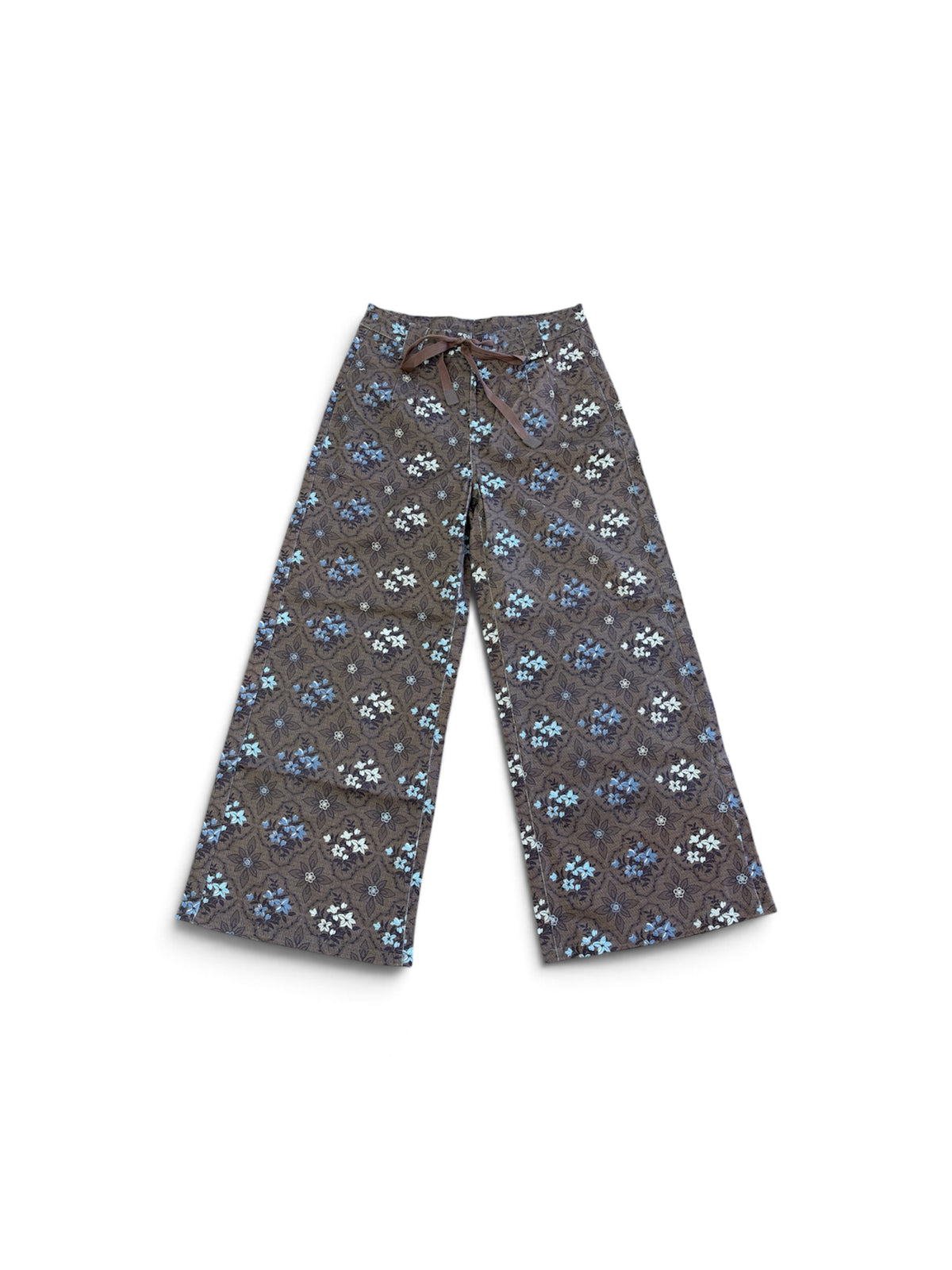 Fiona Floral Drawstring Wide Leg Jeans