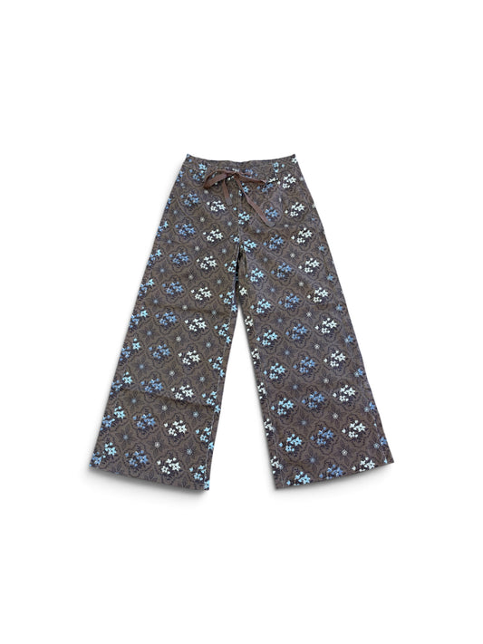 Fiona Floral Drawstring Wide Leg Jeans