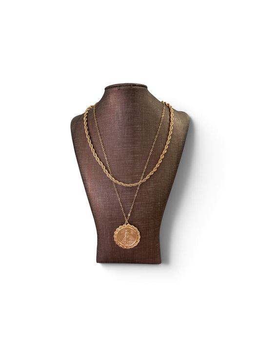 Gold Layered Pendent Necklace