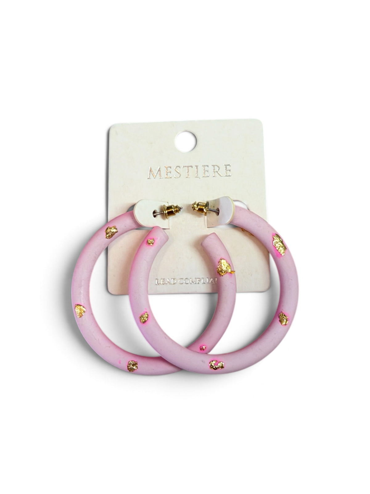 Pink and Gold Hoops