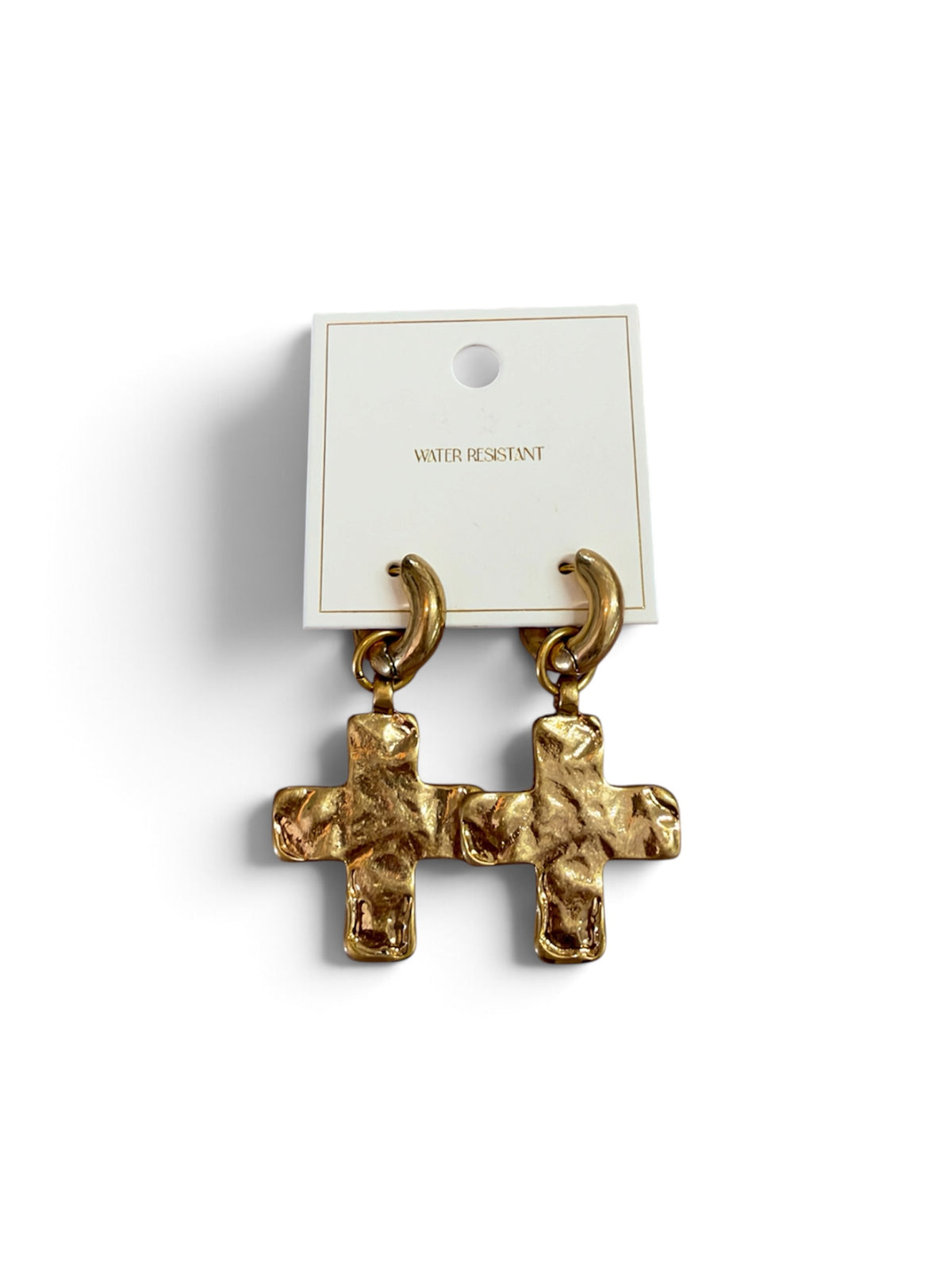 Cross Huggie Hoop Earrings