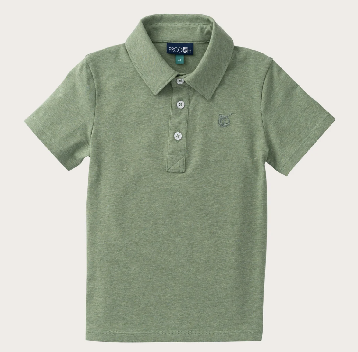 Prodoh Boys Short Sleeve Cotton Polo in Hedge Green