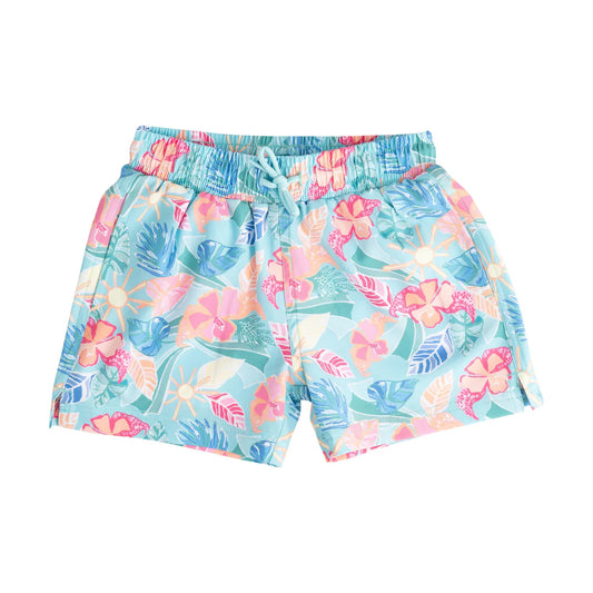 Boys' Boogie Board Swim Trunks Tropical Floral Print