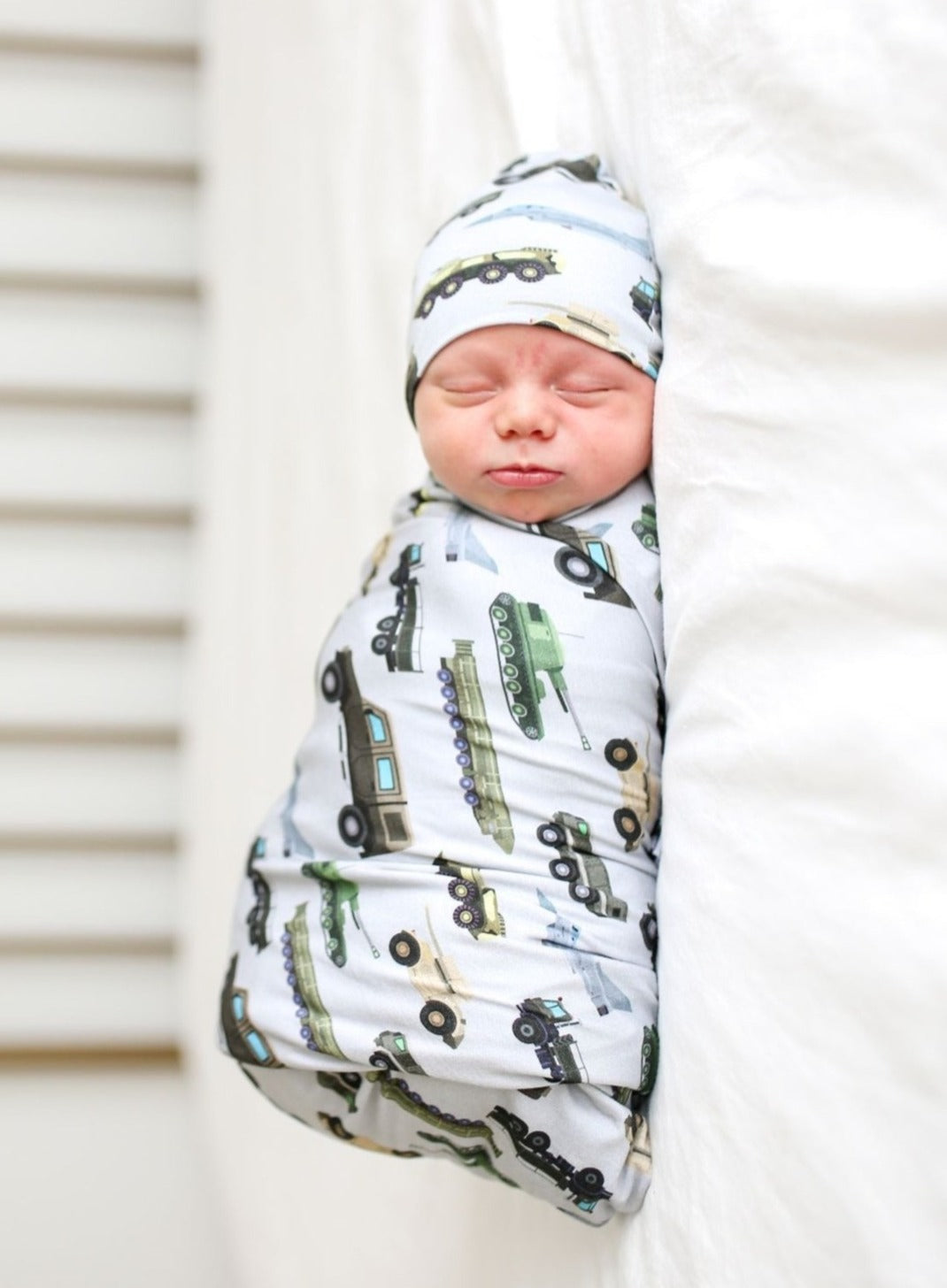 Posh Peanut Cash Swaddle + Beanie Set