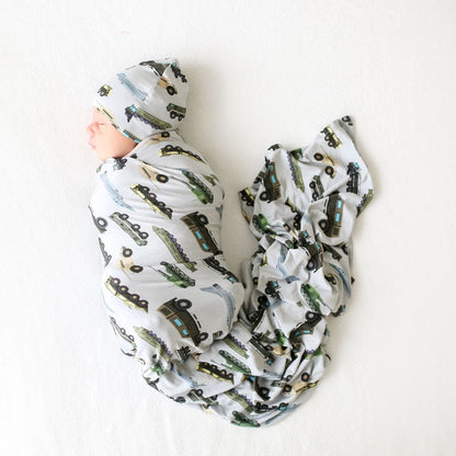 Posh Peanut Cash Swaddle + Beanie Set